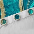 thumbnail image 4 of Homewish Adult Fashion Marble Black Out Curtains, Teal Gold Abstract Ombre Curtains Pack of 2 (42x63 Each), Modern Artwork Bedroom Curtains, Curtains and Drapes Decor, 4 of 6