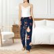 thumbnail image 4 of Fotbe Autumn Leaves With Blue Pantalones de Pijama para Mujer, Pantalones de Dormir, Pantalones Pj con Cordón y Bolsillos-Large, 4 of 6
