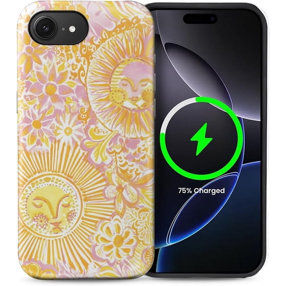 Case for iPhone 16e, Shockproof, Slim Phone Case, Scratch Resistant Hybrid Double Layer Hard Shell, Watercolor Sunflowers