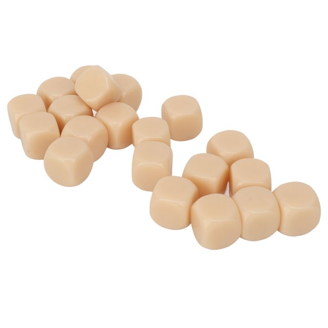 20pcs Round Corner Blank ,16mm Plastic For Board Games, Party, DIY, Teaching, Math Games - Durable, Lightweight