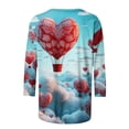 thumbnail image 4 of T-Shirt Imprimé Mode Aqestyerly pour Femme à Manches 3/4 avec Col Rond et Manches Courtes, 4 of 5