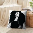 thumbnail image 3 of LALILO Throw Pillow Covers Girls Afro Black Afro Afro Girls Afro Woman Cushion Cover 18" x 18", 2 Pack, 3 of 6