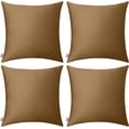 thumbnail image 1 of Thmyo Paquete de 4 fundas de almohada 100% algodón, cómodas, decorativas y sólidas, fundas de cojín cuadradas, fundas de almohada en blanco para sublimación, fundas de almohada navideñas para sofá (18, 1 of 4