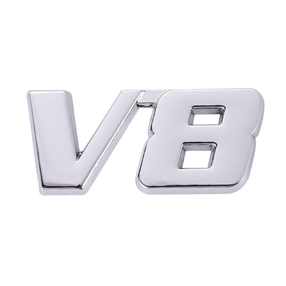 V8 Chrome  Emblem Badge Vehicle Tailgate  3D Auto Decal Trunk Lid  Car Sticker 