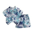 thumbnail image 2 of Delliss Print Shirt Shorts Set Short Sleeve New Beach Floral Summer Unisex Outfits 1 Years Old, 2 of 3