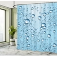thumbnail image 5 of Ambesonne Modern Shower Curtain, Glass with Water Marks, 69"Wx70"L, Pale Blue White, 5 of 5