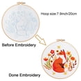 thumbnail image 5 of VOCHIC Fall Fox Embroidery Kits for Beginners with Autumn Animal pattern,Adults Starter Cross Stitch Kit DIY Needlepoint Kits, 5 of 7