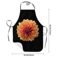 thumbnail image 2 of Easygdp Orange Dalia Apron Waterdrop Resistant with 2 Pockets,Oil Resistant Cooking Kitchen Chef Apron for Women Men, 2 of 7