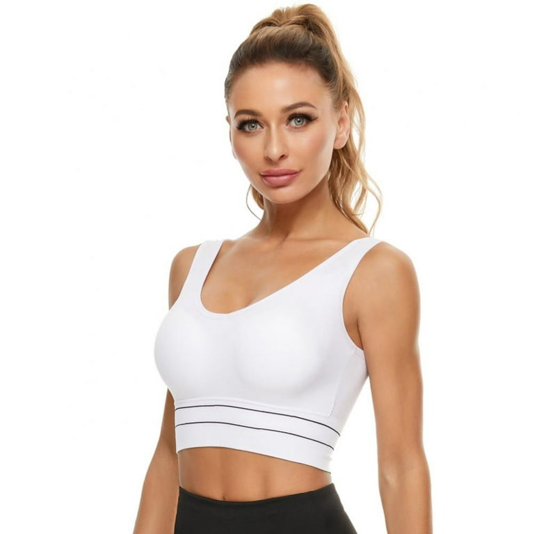 Xmarks 3 Packs Women's Latex Cup Shockproof Sports Bra Plus Size Yoga  Sports Bra Running Sports Underwear 