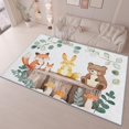 thumbnail image 1 of Clip Art Rugs for Living Room Animal Fox Rabbit Bear Area Rug Breathable Durable Machine Washable Rugs, for Bedroom Dorm Bedside Floor Mat 6 X 9 Ft, 1 of 7