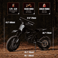 thumbnail image 2 of Yozma IN10 Pro 5500W Electric Dirt Bike for Adult, 17"/14" Tire Electric Motorcycle with 60V 27Ah Battery, 50 MPH, 60-Mile Range, 220NM, Hydraulic Brakes, Black, 2 of 10