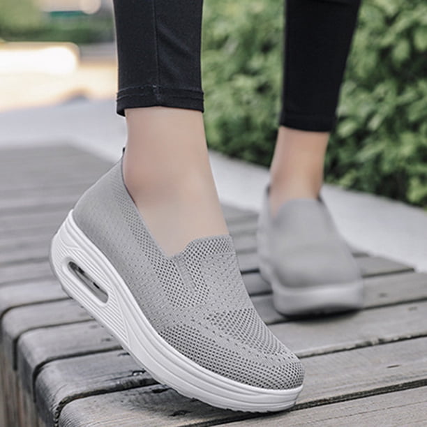 Zapatos Para Correr Mocasines informales para mujer, zapatillas informales transpirables, suaves y acolchadas para deportes al aire libre Sywqhk Para Estrenar
