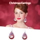 thumbnail image 1 of Pendientes para mujer, regalos para mujer, pendientes navideños, muñeco de nieve navideño, pendientes de cuero con doble lentejuela para niñas, anillos de moda, 1 of 2