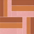 thumbnail image 1 of Ahgly Company Indoor Square Patterned Orange Red Orange Area Rugs, 8' Square, 1 of 6