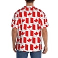 thumbnail image 3 of Fotbe Canada Camisa Estampada de Manga Corta para Hombre, Casual de Verano, Estilo Playero, Sin Arrugas-Large, 3 of 5