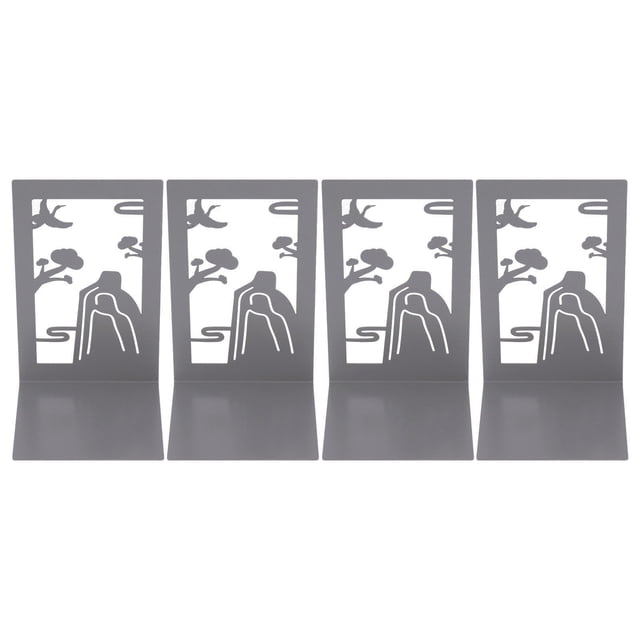 Sujetalibros decorativosSujetalibros de metal de 4 piezas Soporte para libros Sujetalibros de metal antideslizante Muy versátil Jadeshay A