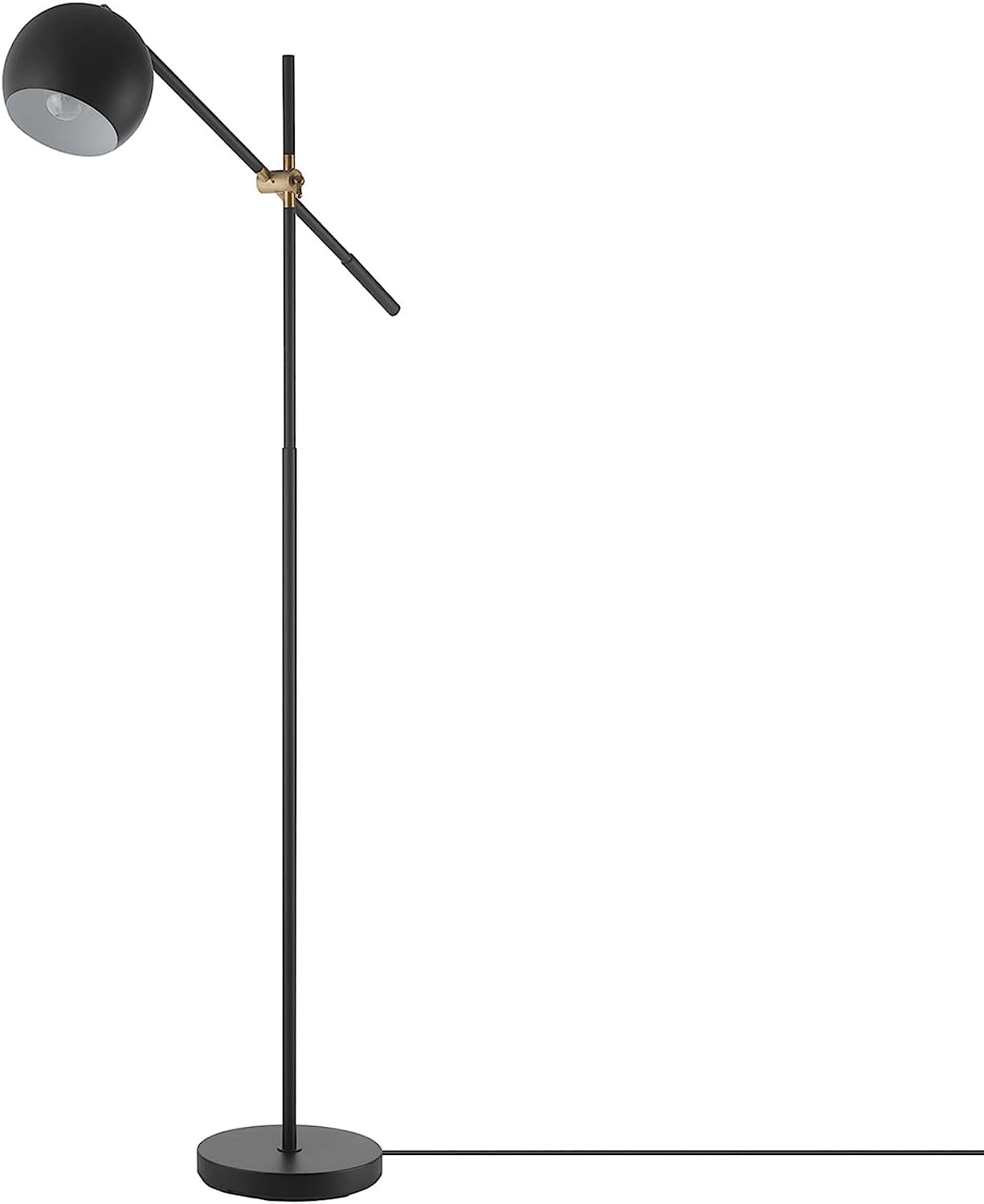 12915 60” Floor Lamp Gold Satin Finish inLine OnOff Switch Floor Lamp