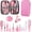 Pink, variant on Baby Grooming Kit, Infant Safety Care Set with Hair Brush Comb Nail Clipper Nasal Aspirator for Newborn Girls Boys (Pink)