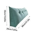 thumbnail image 2 of Triangular Headboard Pillow - Wedge Shaped Backrest Support Pillow for Dorm Beds with Side Pockets, Reading Bolster Cushion for College Students, Bed Wedge, 2 of 5
