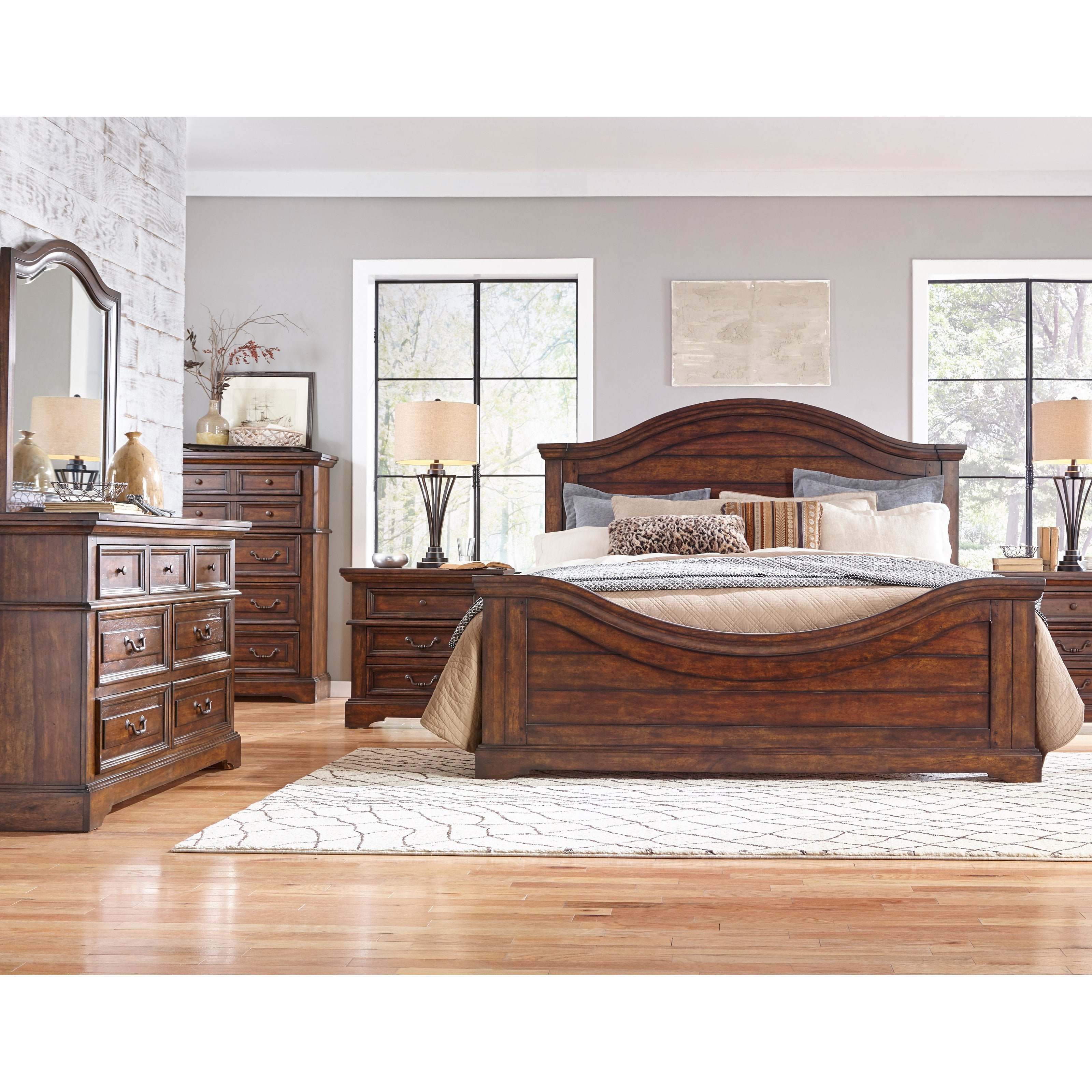 American Woodcrafters Stonebrook Panel Bed