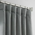thumbnail image 2 of Pebble Grey Italian Textured Faux Linen Hotel Blackout Curtain (1 Panel), Pebble Grey, 50W X 96L, 2 of 6