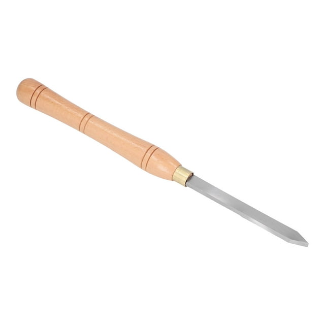 Lathe Turning Chisel, High Speed Steel Wear Resistant Turning Tool Comfortable Grip Portable With Blade Cover For Woodworking Processing