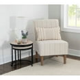 thumbnail image 2 of Linon Chaise Pantoufle en Bois à Rayures Grises, 2 of 13