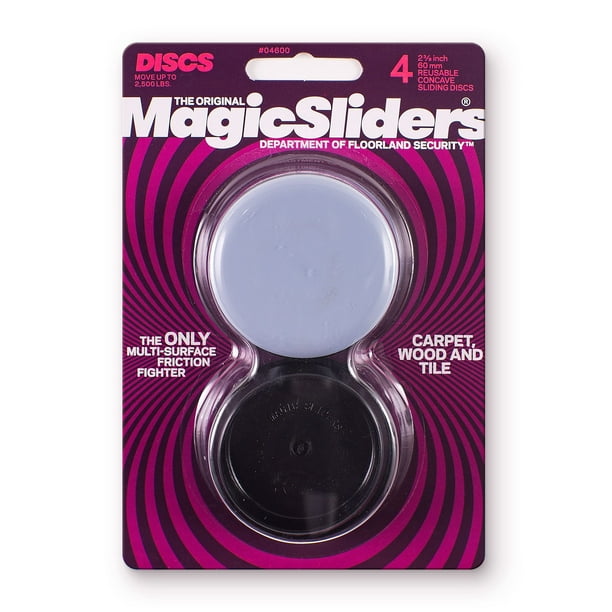 Furniture Sliders Magic Sliders L P 4600, paquete de 4 discos cóncavos de 6 cm