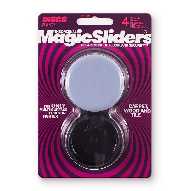 Furniture Sliders Magic Sliders L P 4600, paquete de 4 discos cóncavos de 6 cm