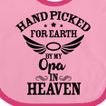 thumbnail image 4 of Inktastic Handpicked for Earth by My Opa in Heaven with Angel Wings Boys or Girls Baby Bib, 4 of 4