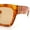 Orange Tortoise - Beige, variant on Womens Classic Understated Thick Horn Rim Designer Fashion Sunglasses White - Beige