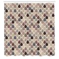 thumbnail image 3 of Ambesonne Geometric Shower Curtain, Raindrops Doodle Style, 69"Wx70"L, Pale Chocolate, 3 of 3