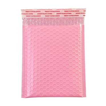 JeashCHAT 50 Pack Bubble Lined Mailers, 5x7 Inches Self Seal Pink Poly Mailers, Shipping Padded Envelopes, Waterproof, Dustproof