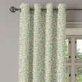 thumbnail image 3 of Ambesonne Garden Art Grommet Curtain, Leaves Blossoms, 50" x 54", Beige and Pale Grey, 3 of 6