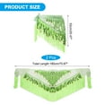 thumbnail image 2 of Uxcell Women's Belly Dance Hip Scarf with Sequins Triangle Wrap Skirts Waist Chain for Party Costume Performance Green, 2 of 7