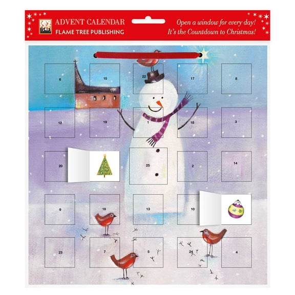 Snowman and Robin advent calendar (with stickers) (Calendar)