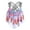Black, variant on Women Overlay Crisscross Feather Print Strappy Padded Swim Top Blue S