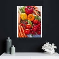 thumbnail image 4 of COMIO Large Kitchen Pictures Canvas Prints Wall Art Multicolored Fresh Fruits and Vegetables on White Wooden Table Modern Wall Home Decor Stretched Gallery Canvas Wraps Giclee Print 16x20inch, 4 of 4