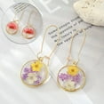 thumbnail image 2 of K-KED Dried Flower Earrings Women Floral Drop Dangle Earring Delicate Jewelry Accessories Decor-F, 2 of 9