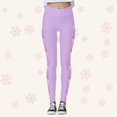 thumbnail image 3 of Gibobby Leggins termicos mujer Leggings con estampado de Navidad para mujer, pantalones para Yoga, mallas de compresión(Morado,XG), 3 of 5