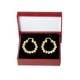 thumbnail image 3 of Arracadas redondas bolitas lisas Chapa de Oro 18K Horoz WH795, 3 of 4