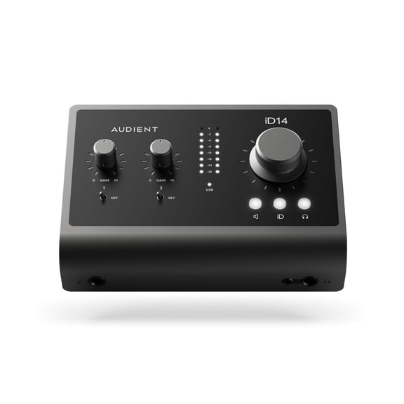 Interfaz de audio Audient iD14 MKII con 2 preamplificadores de clase A negra