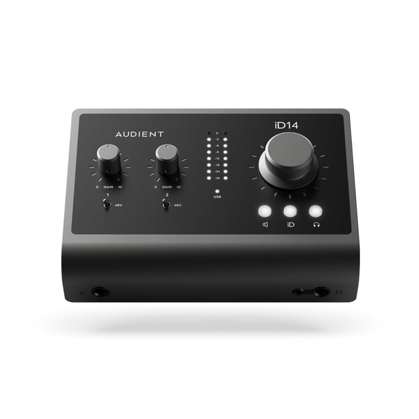 Interfaz de audio Audient iD14 MKII con 2 preamplificadores de clase A negra