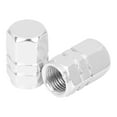 thumbnail image 5 of Unique Bargains 8pcs Tire Stem Valve Caps Wheel Valve Covers Car Motorcycle Dustproof Hexagon Shape Aluminium Alloy Tire Cap Silver Tone, 5 of 5