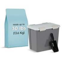IRIS 30 Lbs. Airtight Pet Food Container | Dog & Cat Food Storage Bin with Scoop