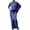 Blue, variant on Women's 2 Piece Outfits Sexy Off The Shoulder Loose Batwing Top and Split Front Maxi Skirts Travel Lounge Sets