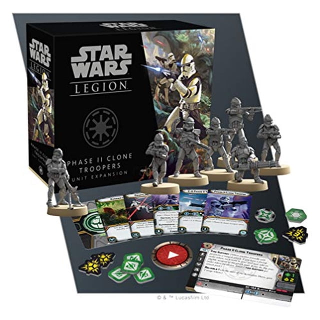 Star Wars Legion Phase II Clon Troopers Expansion | Juego de batalla de dos jugadores | Miniaturas G Fantasy Flight Games Fantasy Flight Games