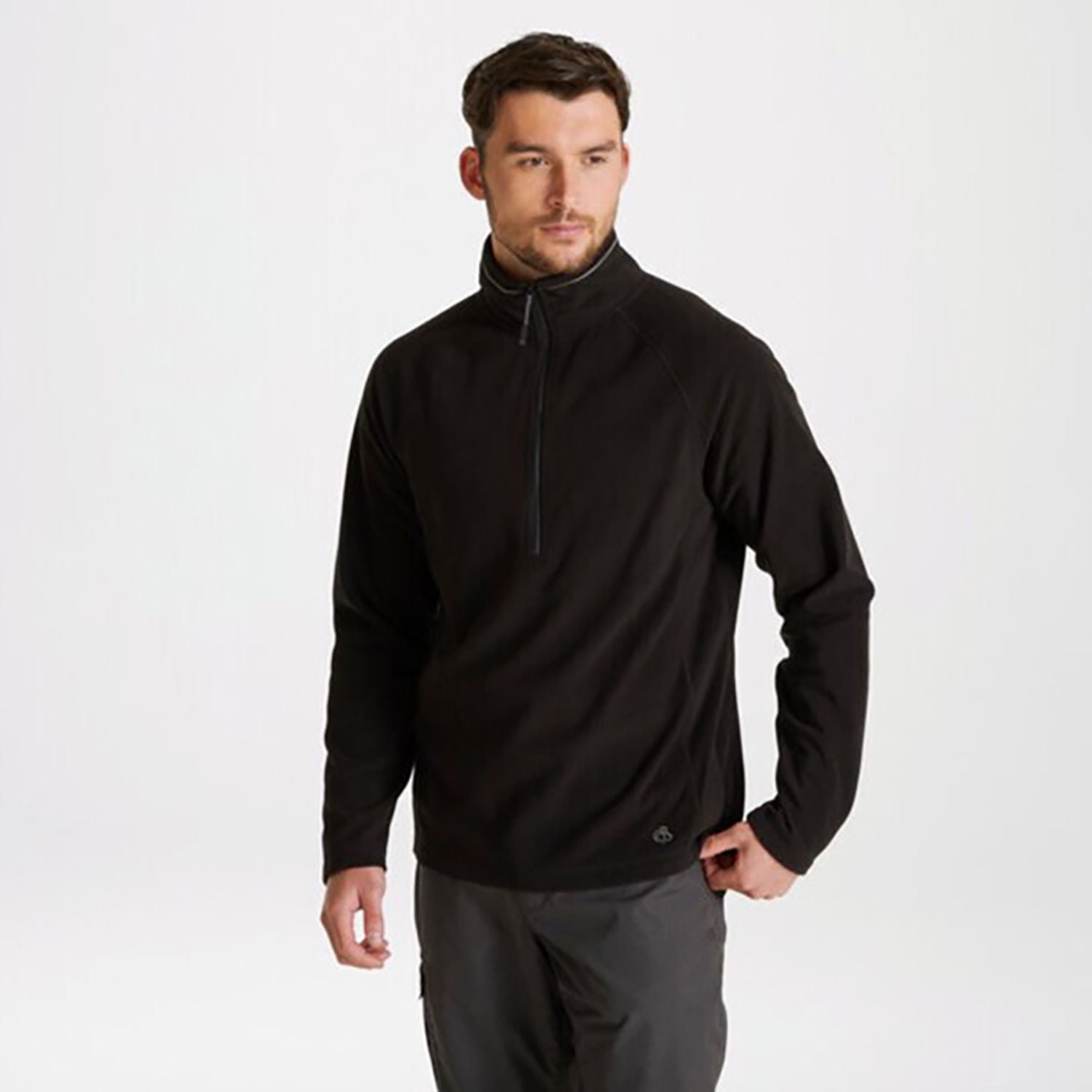 Pull décontracté à manches longues et col montant doublé en