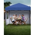 thumbnail image 1 of COZONY 10'x10' Pop Up Canopy Tent, Waterproof and UV Protection, 3 Sidewalls and 4 Sandbags,Instant Portable and Adjustable Shelter for Deck, Backyard, Garden, Patio,Lawns,Outdoor Activities, Blue, 1 of 8