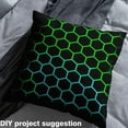 thumbnail image 2 of Manfei Geometric Honeycomb Fabric by the Yard (5 Yards), Green Hexagon Decorative Fabric by the Yard, Black Teal Sewing & Crafting Fabric, 2 of 6